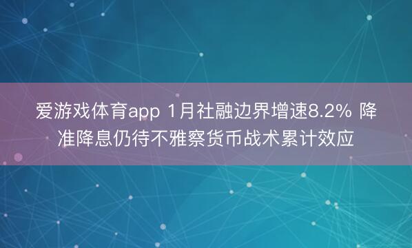 爱游戏体育app 1月社融边界增速8.2% 降准降息仍待不雅察货币战术累计效应