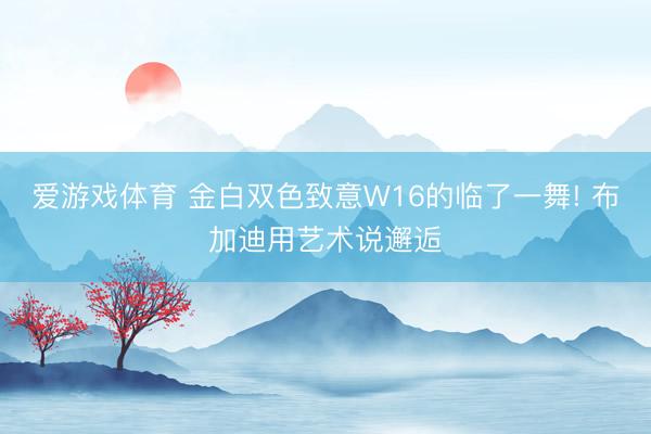 爱游戏体育 金白双色致意W16的临了一舞! 布加迪用艺术说邂逅