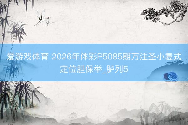 爱游戏体育 2026年体彩P5085期万注圣小复式定位胆保举_胪列5