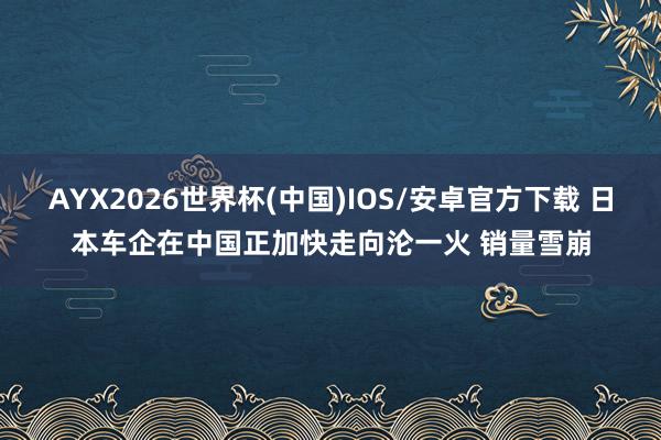 AYX2026世界杯(中国)IOS/安卓官方下载 日本车企在中国正加快走向沦一火 销量雪崩