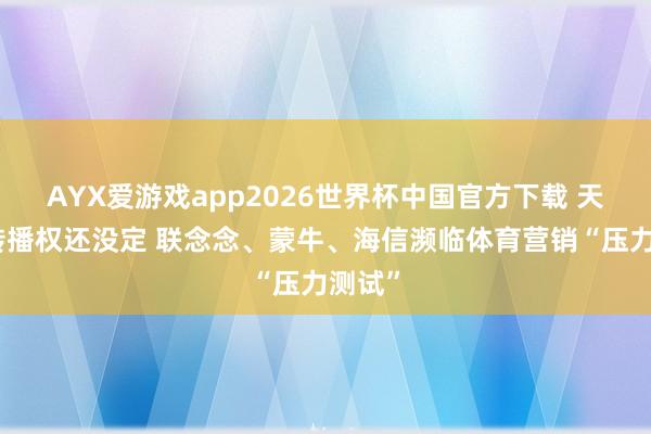 AYX爱游戏app2026世界杯中国官方下载 天下杯转播权还没定 联念念、蒙牛、海信濒临体育营销“压力测试”