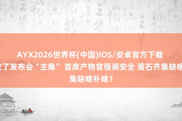 AYX2026世界杯(中国)IOS/安卓官方下载 底线成了发布会“主角” 首席产物官强调安全 萤石齐集缺啥补啥？