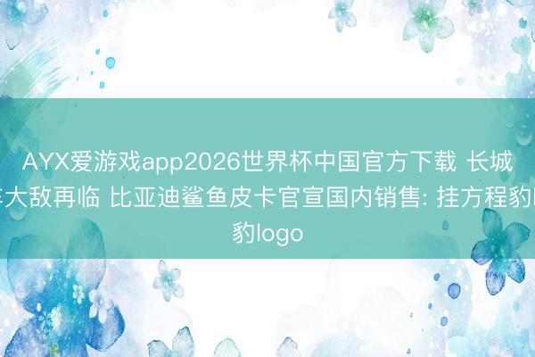AYX爱游戏app2026世界杯中国官方下载 长城汽车大敌再临 比亚迪鲨鱼皮卡官宣国内销售: 挂方程豹logo