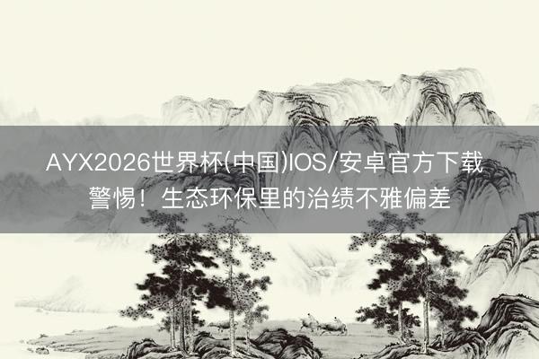 AYX2026世界杯(中国)IOS/安卓官方下载 警惕！生态环保里的治绩不雅偏差