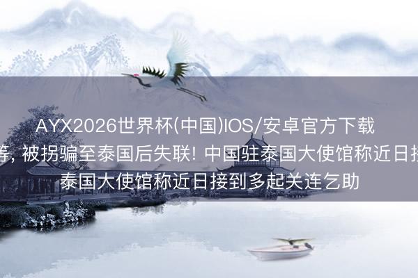 AYX2026世界杯(中国)IOS/安卓官方下载 轻信“高薪责任”等， 被拐骗至泰国后失联! 中国驻泰国大使馆称近日接到多起关连乞助