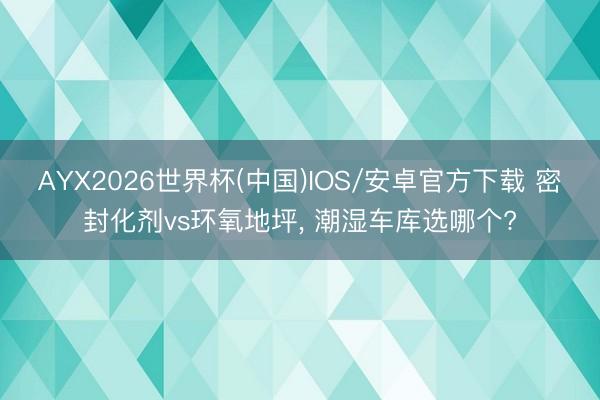 AYX2026世界杯(中国)IOS/安卓官方下载 密封化剂vs环氧地坪， 潮湿车库选哪个?