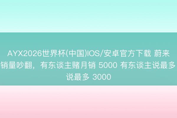 AYX2026世界杯(中国)IOS/安卓官方下载 蔚来 ES9 销量吵翻,有东谈主赌月销 5000 有东谈主说最多 3000
