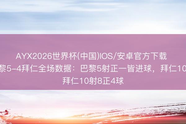 AYX2026世界杯(中国)IOS/安卓官方下载 名局！巴黎5-4拜仁全场数据：巴黎5射正一皆进球，拜仁10射8正4球