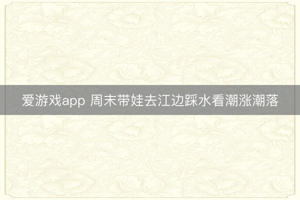 爱游戏app 周末带娃去江边踩水看潮涨潮落