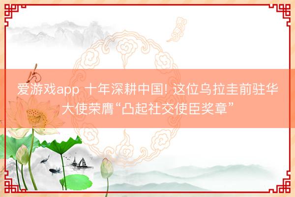 爱游戏app 十年深耕中国! 这位乌拉圭前驻华大使荣膺“凸起社交使臣奖章”
