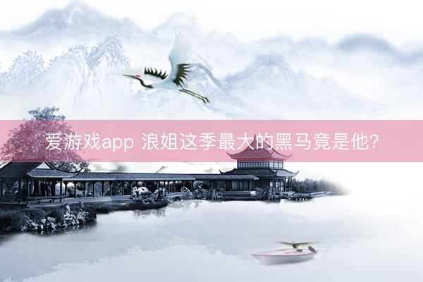爱游戏app 浪姐这季最大的黑马竟是他？