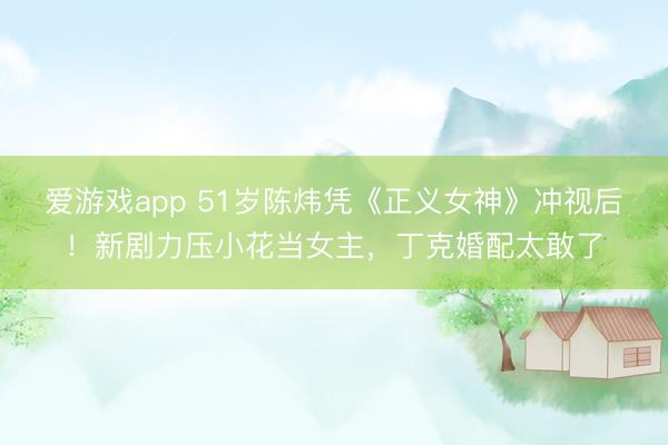 爱游戏app 51岁陈炜凭《正义女神》冲视后！新剧力压小花当女主，丁克婚配太敢了