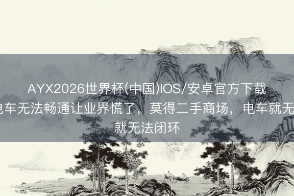 AYX2026世界杯(中国)IOS/安卓官方下载 二手电车无法畅通让业界慌了，莫得二手商场，电车就无法闭环